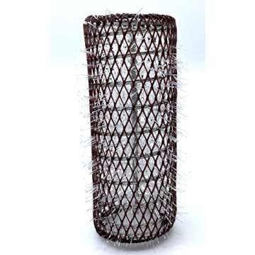 ALAZCO 8 pc Vintage Style Hair Rollers XLarge BRUSH ROLLERS & 8 PINS (8 XL Rollers)