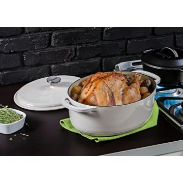 Lodge 7 Quart Enameled Cast Iron Oval Dutch Oven