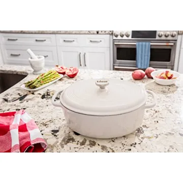 Lodge 7 Quart Enameled Cast Iron Oval Dutch Oven