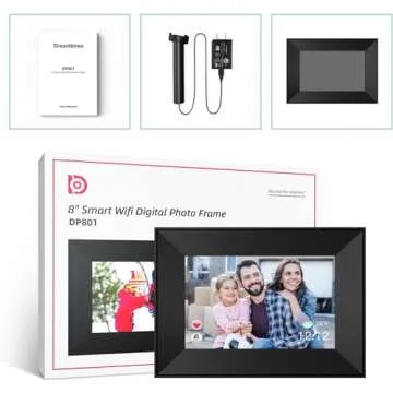 Dreamtimes 8 Inch Digital Picture Frame with IPS HD Touch Screen, 16GB Storage, Auto-Rotate, Digital Photo Frame Share Photos and Videos Remotely via AiMOR App