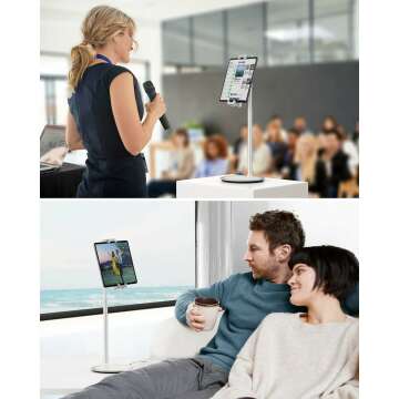 SAIJI Adjustable 360° Tablet Stand for iPad & Phones
