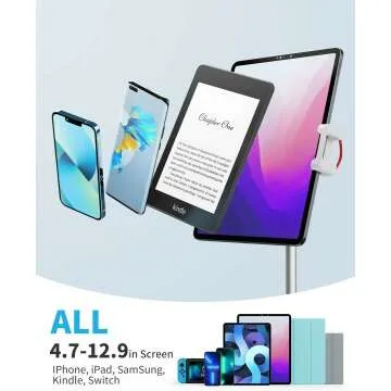 SAIJI Adjustable 360° Tablet Stand for iPad & Phones
