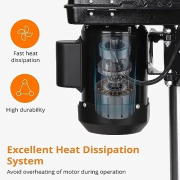 Benchtop Drill Press with 5 Speed Adjustable and 8" Swing