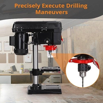Benchtop Drill Press with 5 Speed Adjustable and 8" Swing