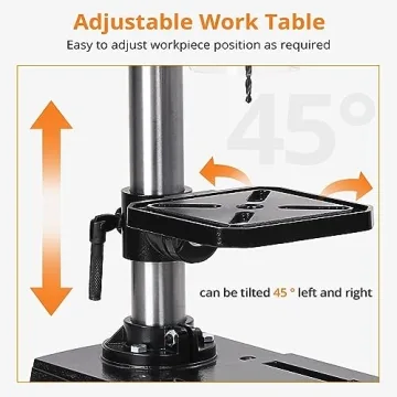 Benchtop Drill Press with 5 Speed Adjustable and 8" Swing