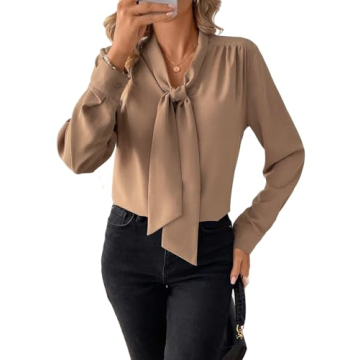 Astylish Elegant Bow Tie Blouse for Women - Comfortable Style