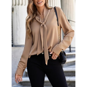 Astylish Elegant Bow Tie Blouse for Women - Comfortable Style