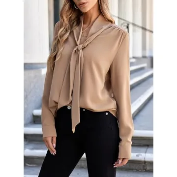 Astylish Elegant Bow Tie Blouse for Women - Comfortable Style