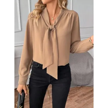 Astylish Elegant Bow Tie Blouse for Women - Comfortable Style