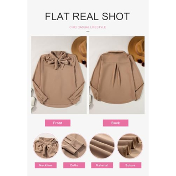 Astylish Elegant Bow Tie Blouse for Women - Comfortable Style