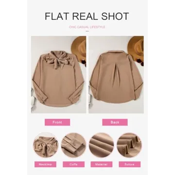 Astylish Elegant Bow Tie Blouse for Women - Comfortable Style