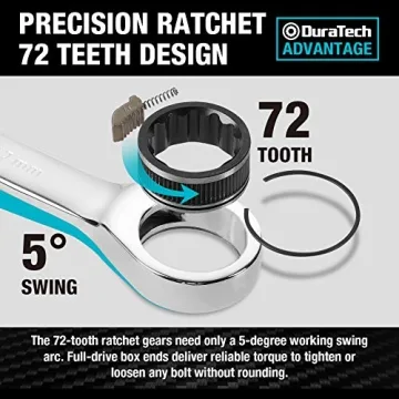 DURATECH 22-Piece Ratcheting Wrench Set for All Repairs