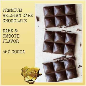 Chocolove Dark Chocolate Bars | 55% Semi-sweet Belgian Chocolate, 3.2oz (12 Pack)