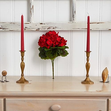 Nearly Natural Geranium Artificial Bush Set of 4 Indoor Outdoor