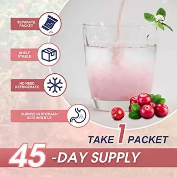 NATURE TARGET Probiotics-for-Women Prebiotics-and-Probiotics-Powder, 100-Billion-CFUs 45-Day-Supply, Women's-Probiotic with D-Mannose and Cranberry for Urinary Tract/Gut/Digestive Health