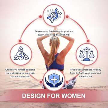 NATURE TARGET Probiotics-for-Women Prebiotics-and-Probiotics-Powder, 100-Billion-CFUs 45-Day-Supply, Women's-Probiotic with D-Mannose and Cranberry for Urinary Tract/Gut/Digestive Health