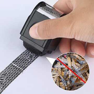 Nezyo 2 Pack Identity Protection Roller Stamp Identity Theft, Confidential, Privacy Roller Stamp Inf...