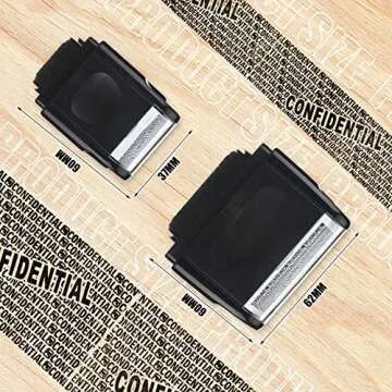 Nezyo 2 Pack Identity Protection Roller Stamp Identity Theft, Confidential, Privacy Roller Stamp Information Blocker and 4 Pack Refill Ink for ID Account Data Address Security