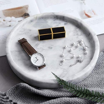 StonePlus Natural Marble Vanity Tray for Elegant Organization