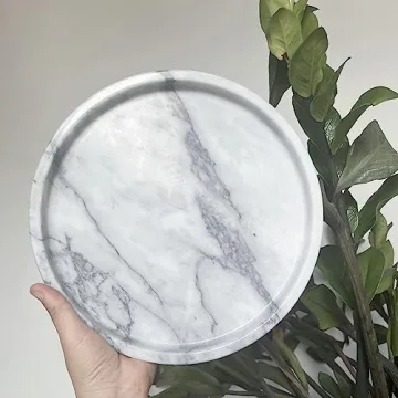 StonePlus Natural Marble Vanity Tray for Elegant Organization