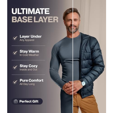 Thermajohn Long Johns Thermal Underwear for Men Fleece Lined Base Layer Set for Cold Weather (X-Small, Charcoal)