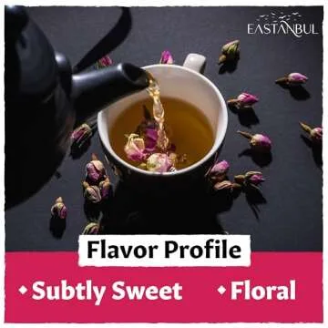 Eastanbul Dried Rose Buds, 1.4oz Edible Rose Buds For Desserts, Caffeine-Free Tea, Edible for Baking, Jam, Crafting, Dry, Natural, Vegan, Non GMO, Gluten Free