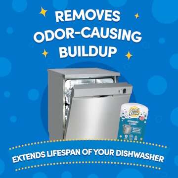 Lemi Shine Natural Dishwasher Cleaner - Dishwasher Cleaner and Deodorizer Powered by Citric Acid and a Natural Fresh Lemon Scent (1 Count)