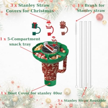 BamHome Combo Snack Bowl Set for 40oz Stanley Cup