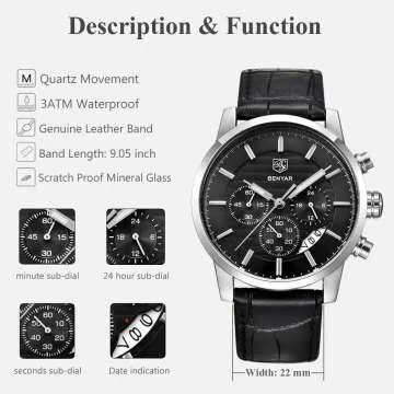 BENYAR Waterproof Quartz Chronograph Watch for Men