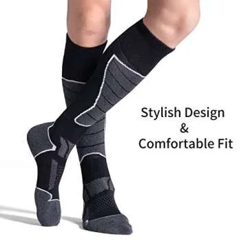 CelerSport Women's Ski Socks for Winter Sports Comfort