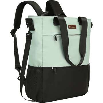 Women’s 15.6-Inch Convertible Backpack Tote - Green