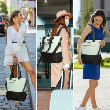 Women’s 15.6-Inch Convertible Backpack Tote - Green