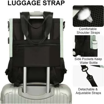 Women’s 15.6-Inch Convertible Backpack Tote - Green