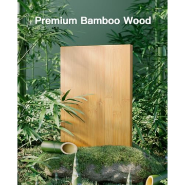 Pipishell Bamboo Stackable End Tables Set of 2