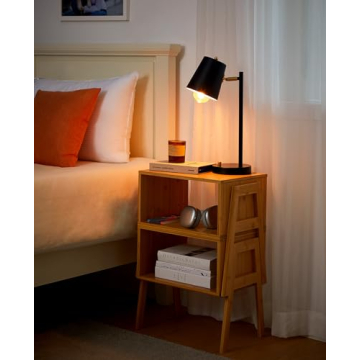 Pipishell Bamboo Stackable End Tables Set of 2