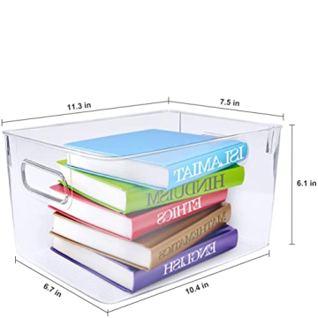 Vaisoz Clear Storage Bins Set for Pantry Organization