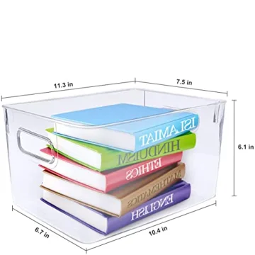 Vaisoz Clear Storage Bins Set for Pantry Organization
