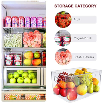 Vaisoz Clear Storage Bins Set for Pantry Organization