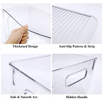 Vaisoz Clear Storage Bins Set for Pantry Organization