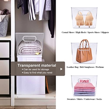 Vaisoz Clear Storage Bins Set for Pantry Organization