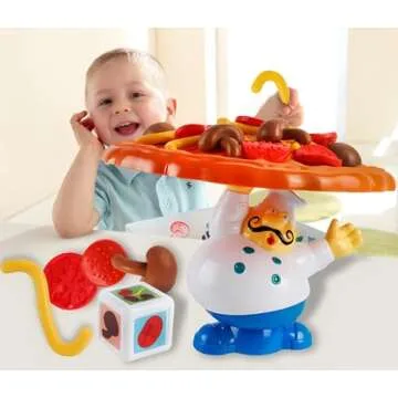 Trisquirrel Topple Pizza Game,Tabletop Balancing Pizza Toy, Poppa's Pizza Pile-Up for 2-4 Players,Fun for Family & Friends