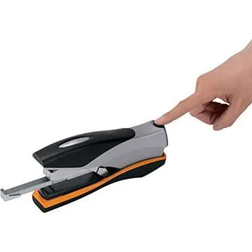 Swingline Stapler, 40 Sheet Capacity, Optima 40, Jam Free, Reduced Effort, Soft Grip, Metal, Orange and Gray (87845)