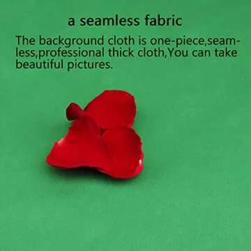 5×10ft Zoom Green Seamless Fabric Backdrop,Thicken, Screen Backdrop,Polyester Material Background Cloth for Photography,Video and Televison,Good Fabric Drape,with Three Clamps,No Rod Pocket