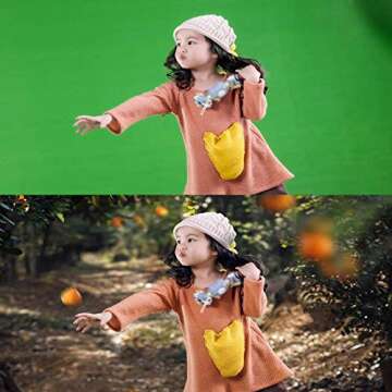 5×10ft Zoom Green Seamless Fabric Backdrop,Thicken, Screen Backdrop,Polyester Material Background Cloth for Photography,Video and Televison,Good Fabric Drape,with Three Clamps,No Rod Pocket