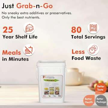 Numanna Triple Grab-n-Go Bucket 240 Servings GMO Free, No Added Preservatives Easy to Prepare Emerge...