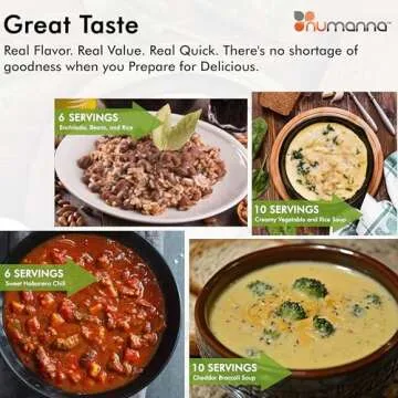 Numanna Triple Grab-n-Go Bucket 240 Servings GMO Free, No Added Preservatives Easy to Prepare Emergency Food Storage Bucket Family Meat Survival Pack Made in USA 25+ Year Shelf Life