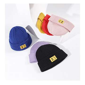 Smile face Winter Hat Knitted Beanie for Mens and Women Outdoor Cold-Proof Ear Protection Warm Ski Smiley Hat