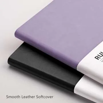 RETTACY Lined Journal Notebook, 2-Pack, 204 Numbered Pages per Pack, B5 Medium 7.6" × 10", Leather Softcover, 100 GSM Thick Paper, for Writing, Work, School (Black & Pink)