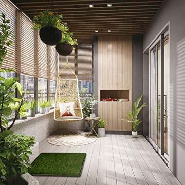 Home-Man Puppy Potty Trainer - Pets Indoor Restroom - Artificial Grass Pet Bathroom Mat for Pet Potty Training, 16"x20"