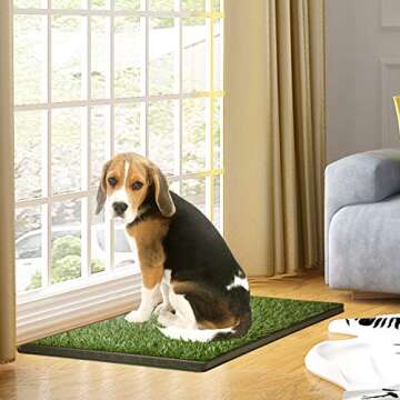 Home-Man Puppy Potty Trainer - Pets Indoor Restroom - Artificial Grass Pet Bathroom Mat for Pet Potty Training, 16"x20"